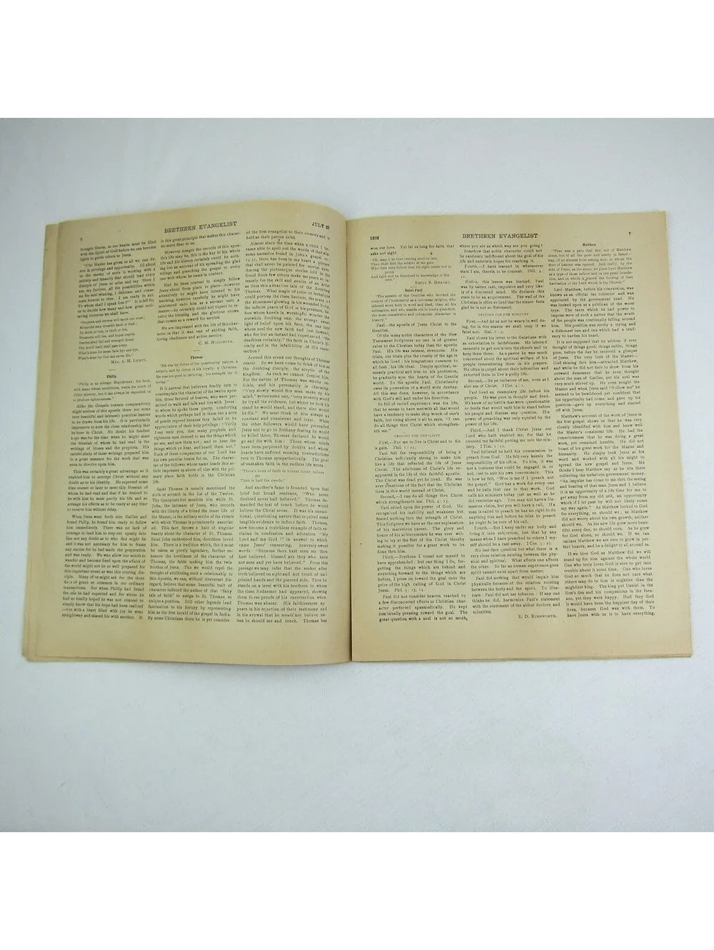Brethren Evangelist Christian Newspaper Ashland Ohio Antique July 23rd 1902 RARE